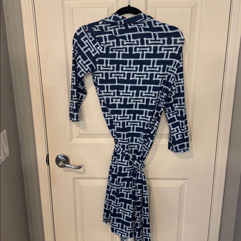 J. McLaughlin Navy and White Patterned Dress - Picture 3 of 7